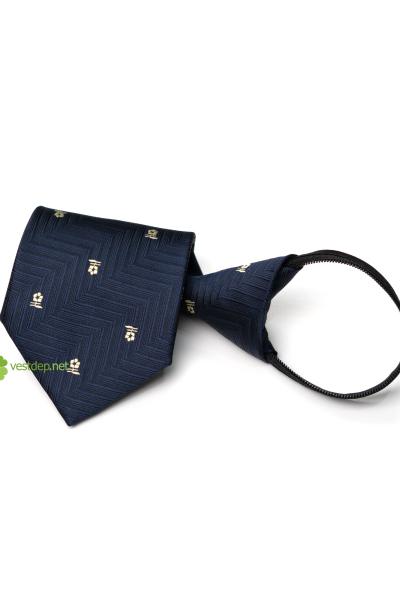 Cà Vạt Thắt Sẵn Xanh Hoa Họa Tiết Xương Cá VDC103 - Tinh Tế