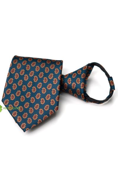 Cà Vạt Thắt Sẵn Xanh Lục Dệt Hoa VDC105