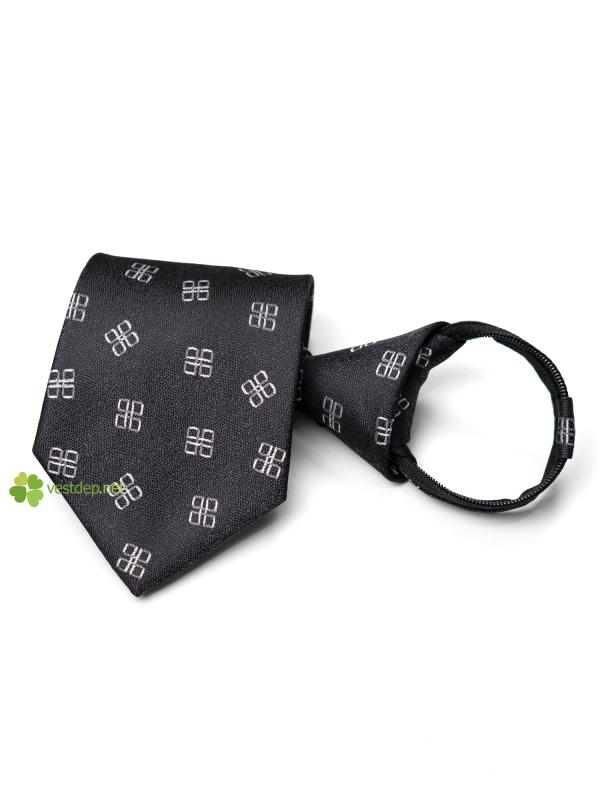 Cà Vạt Thắt Sẵn Ghi Đen Monogram VDC111 #0
