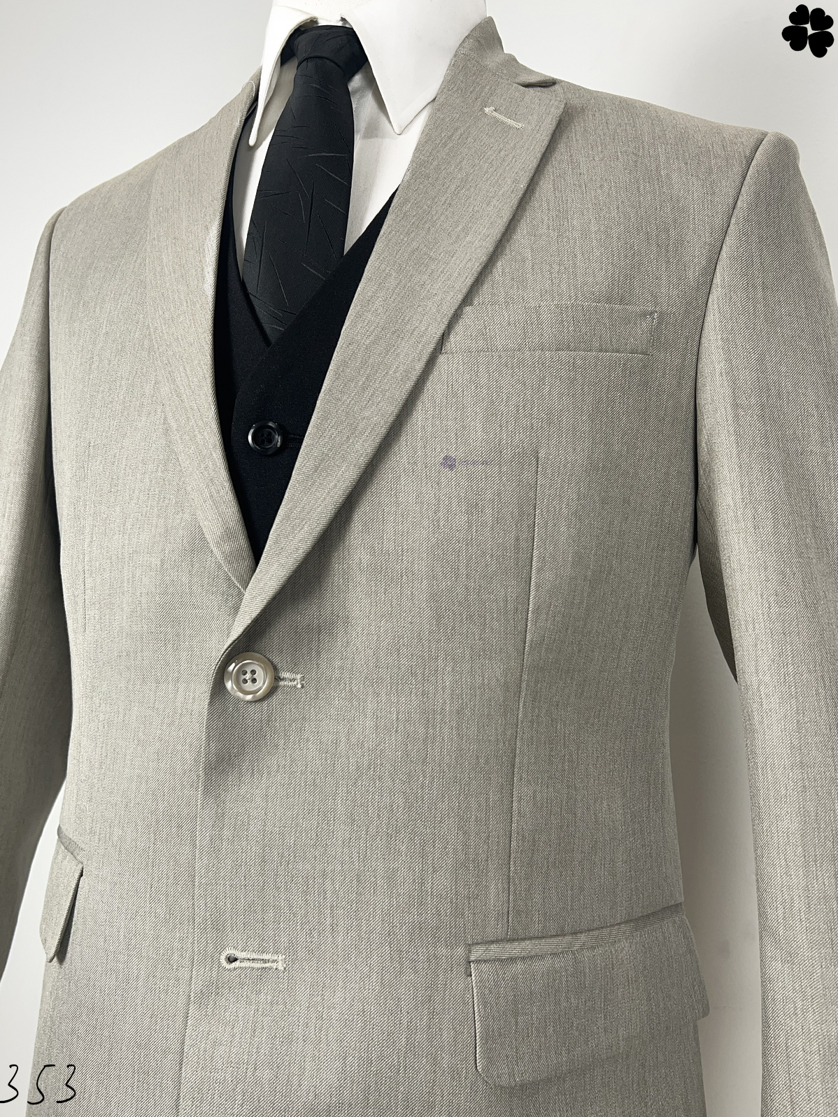 Bộ Vest vàng kem 2 nút trung niên | Middle aged 2 button cream gold suit 353 #1