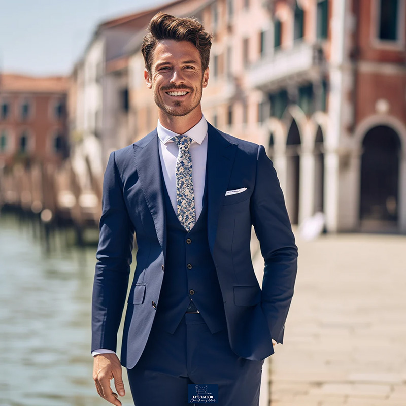 Áo vest đồng phục nam công sở màu xanh navy lịch lãm